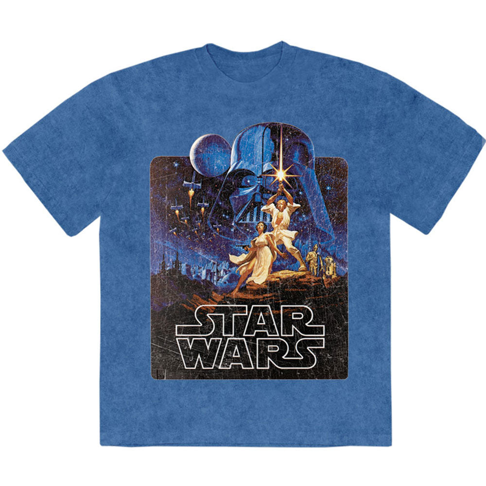 Star Wars: Luke & Leia Pose Stone Wash T-Shirt (Wash)