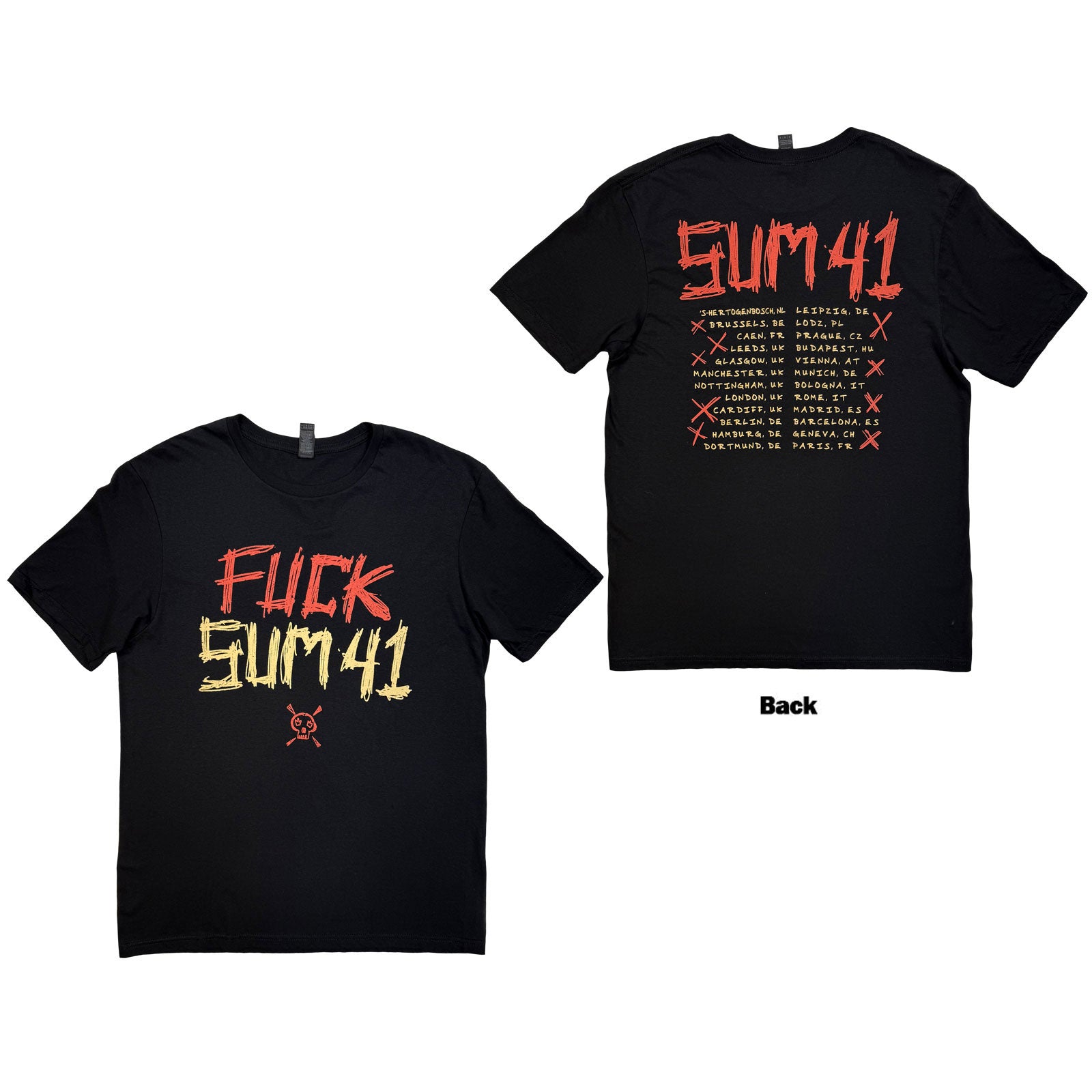 Sum 41: Tour '24 Pt.2 Fuck Sum 41 (Ex - Tour) T-shirt – officielt merchandise