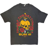 Sum 41: Tour '24 Pt.2 Skull & Roses (Charcoal Grey) (Ex - Tour) T-shirt – officielt merchandise