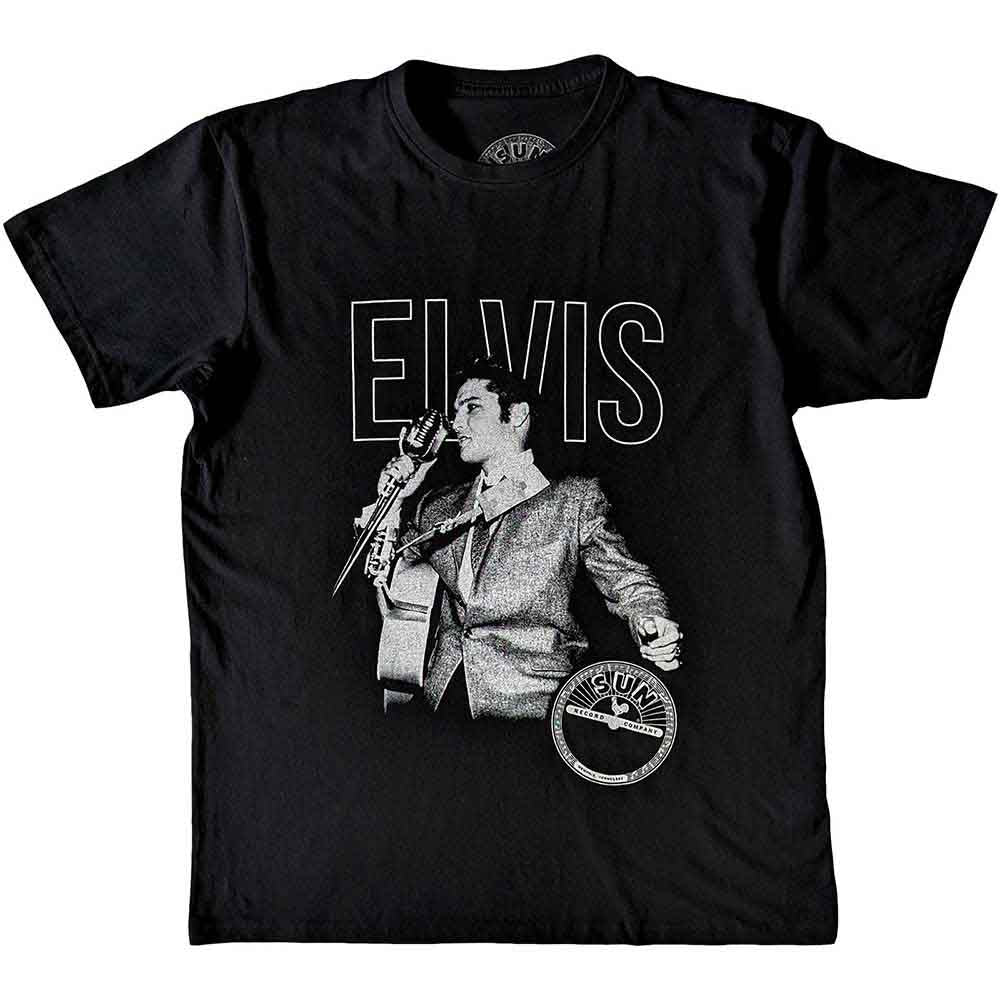 Sun Records: Elvis Live Portrait T-shirt – officielt merchandise