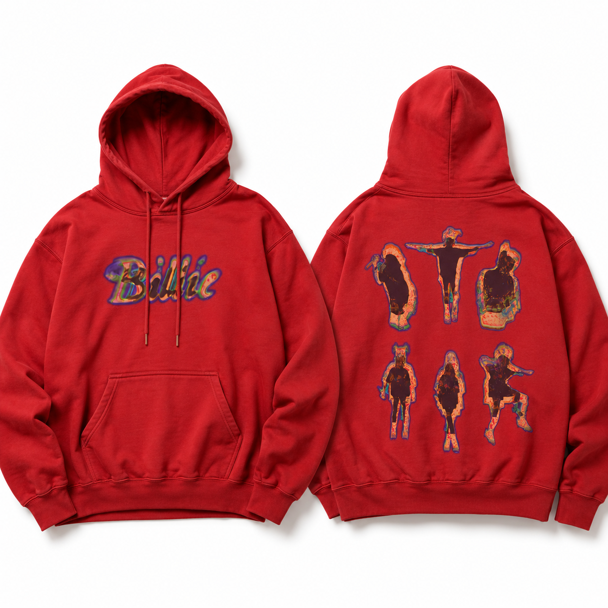 Billie Eilish: Silhouettes Pullover Hoodie (Back Print)