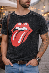The Rolling Stones: Classic Tongue - Wash collection - T-shirt