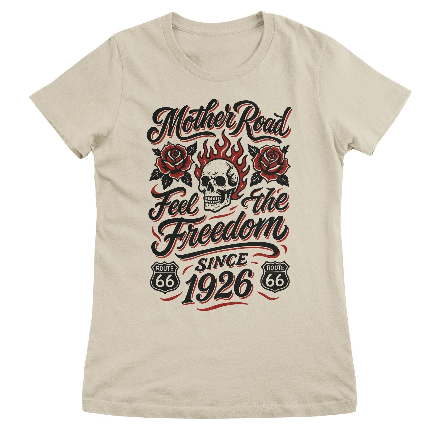 Route 66 Freedom Roses Girly Tee