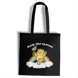F*ck The System Teddy - ToddArt Tote Bag