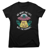 We Want The Cats - Not The Humans - ToddArt Girly Tee