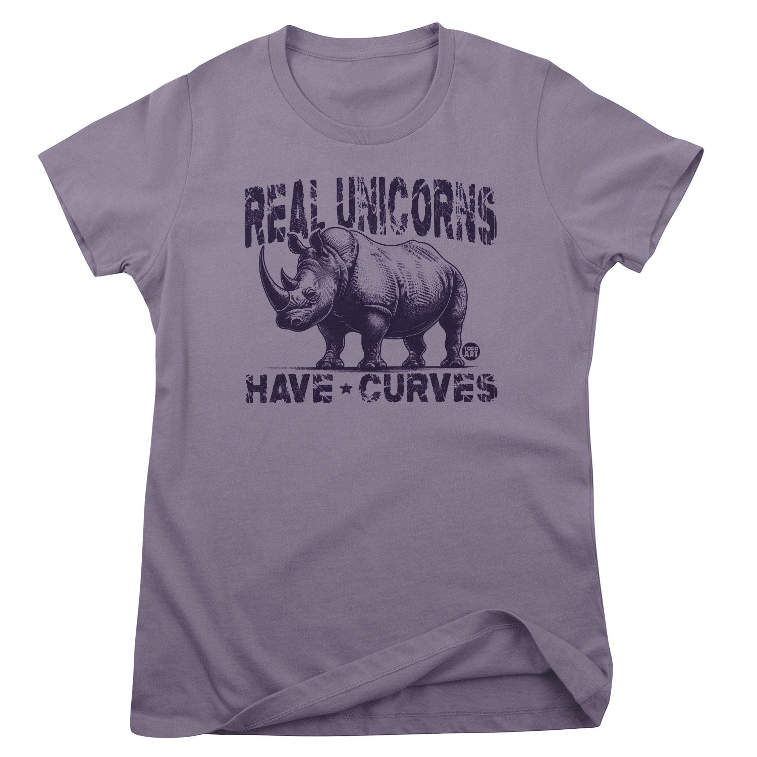 Real Unicorns Have Curves - ToddArt Girly Tee