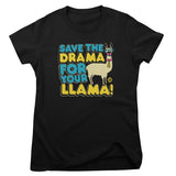 Save The Drama For Your Llama - ToddArt Girly Tee