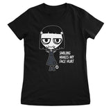 Crue-l - Smiling Makes My Face Hurt - ToddArt Girly Tee