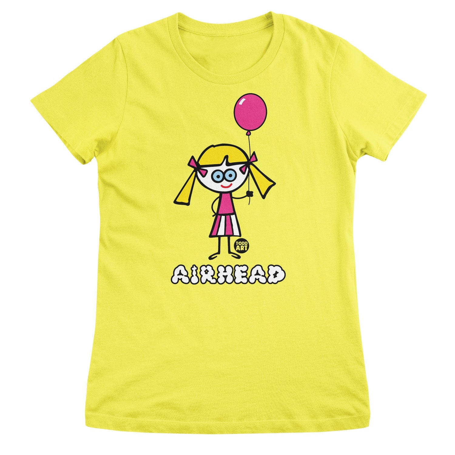 Dum Blond - AIRHEAD - ToddArt Girly Tee