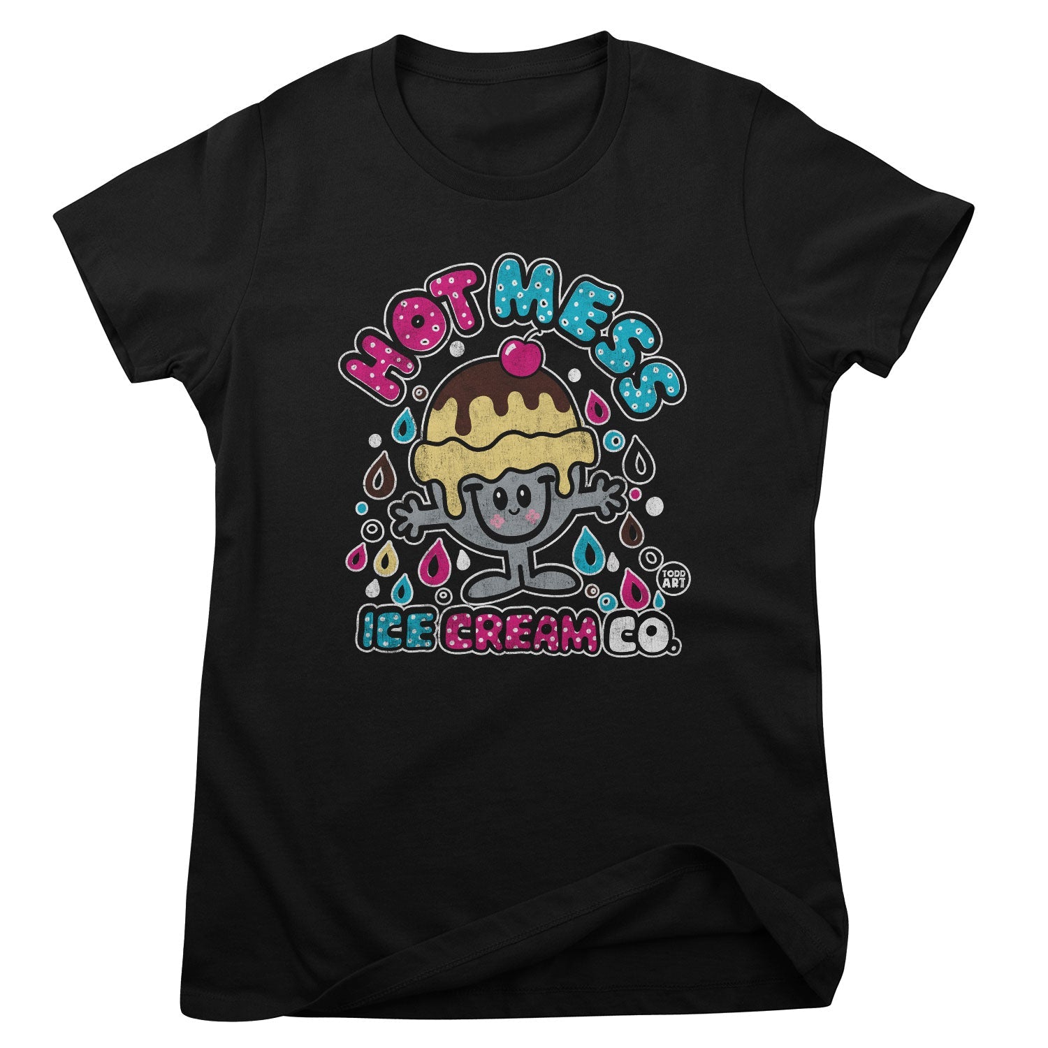 Hot Mess Ice Cream Co - ToddArt Girly Tee