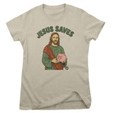 Jesus Saves - ToddArt Girly Tee