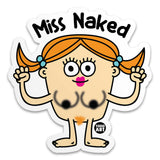 Miss Naked Sticker