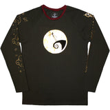 The Nightmare Before Christmas: Spiral Hill Long Sleeve T-Shirt (Sleeve Print)