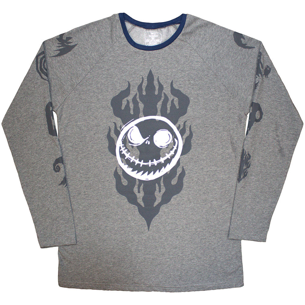 The Nightmare Before Christmas: Flaming Jack Long Sleeve T-Shirt (Embellished)