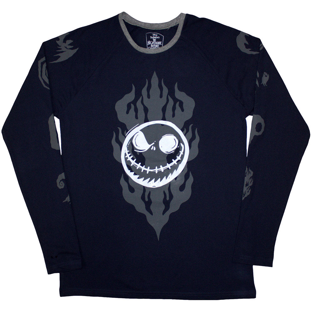 The Nightmare Before Christmas: Flaming Jack Long Sleeve T-Shirt (Embellished)