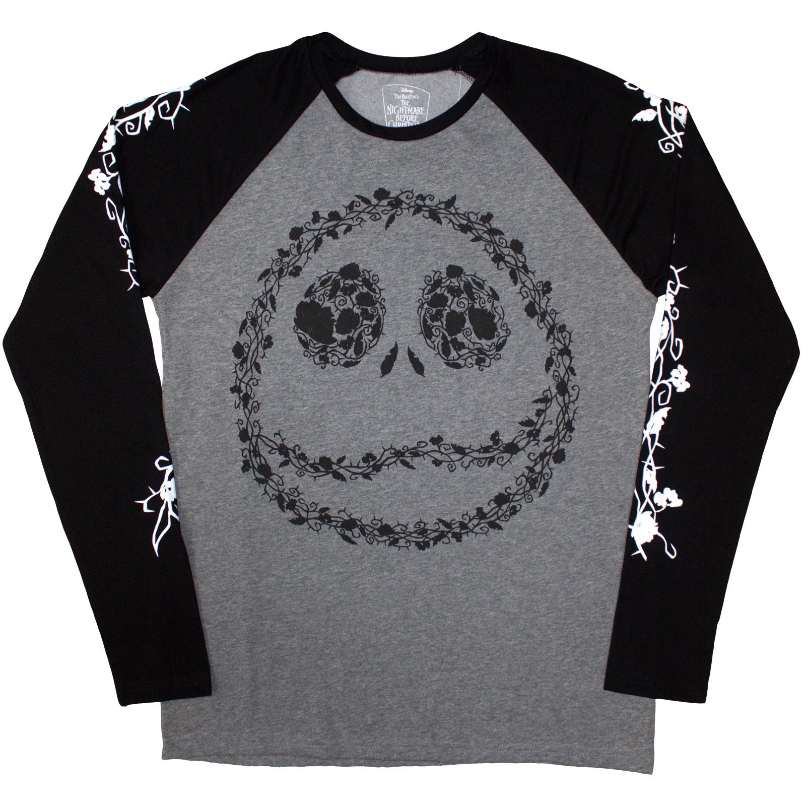 The Nightmare Before Christmas: Floral Jack Raglan T-Shirt (Embellished)