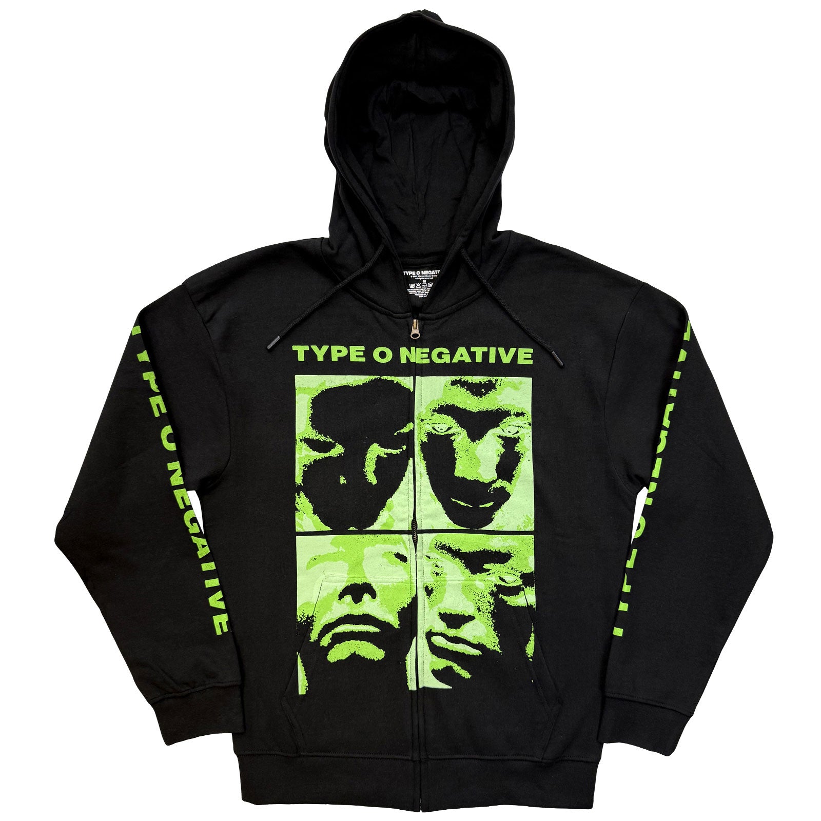 Type O Negative: Faces Zipped Hoodie