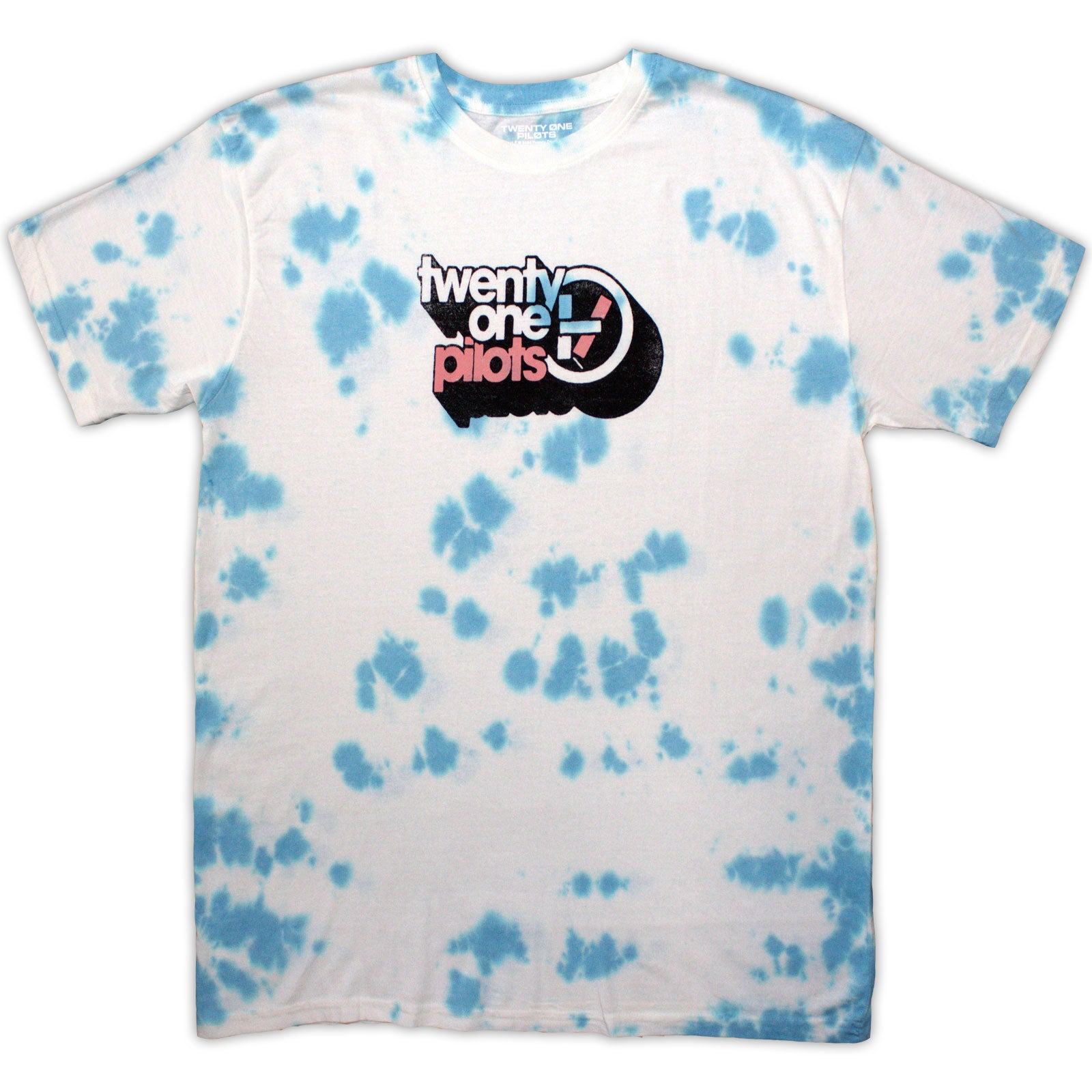 Twenty One Pilots: Vintage Block Holiday (Light Blue & White Dye - Wash) (Wash Collection) T-shirt – officielt merchandise