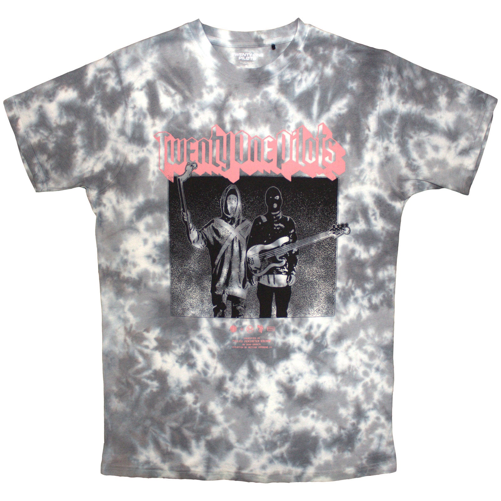 Twenty One Pilots: Torch Bearers (Grey & White Dye - Wash) (Wash Collection) T-shirt – officielt merchandise