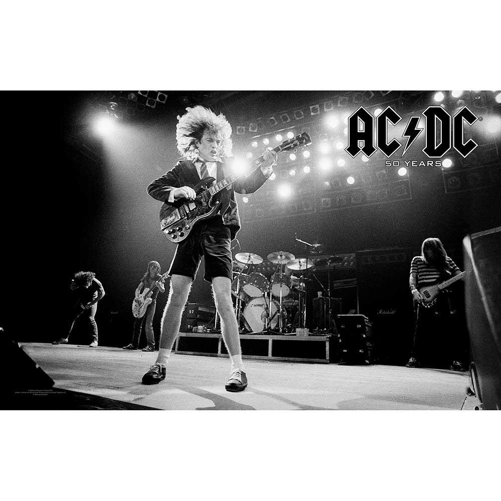 AC/DC: 50 Years Textile Poster