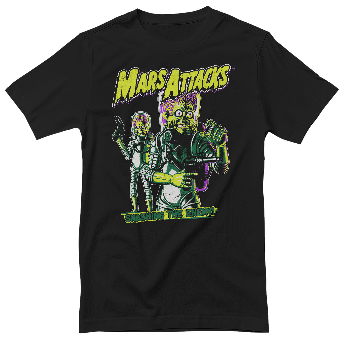 Mars Attacks - Smashing The Enemy T-Shirt T-Shirt fra Mars Attacks