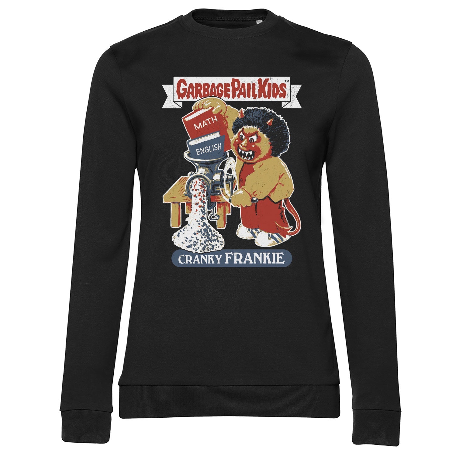 Garbage Pail Kids - Cranky Frankie Girly Sweatshirt Girly Sweatshirt fra Garbage Pail Kids
