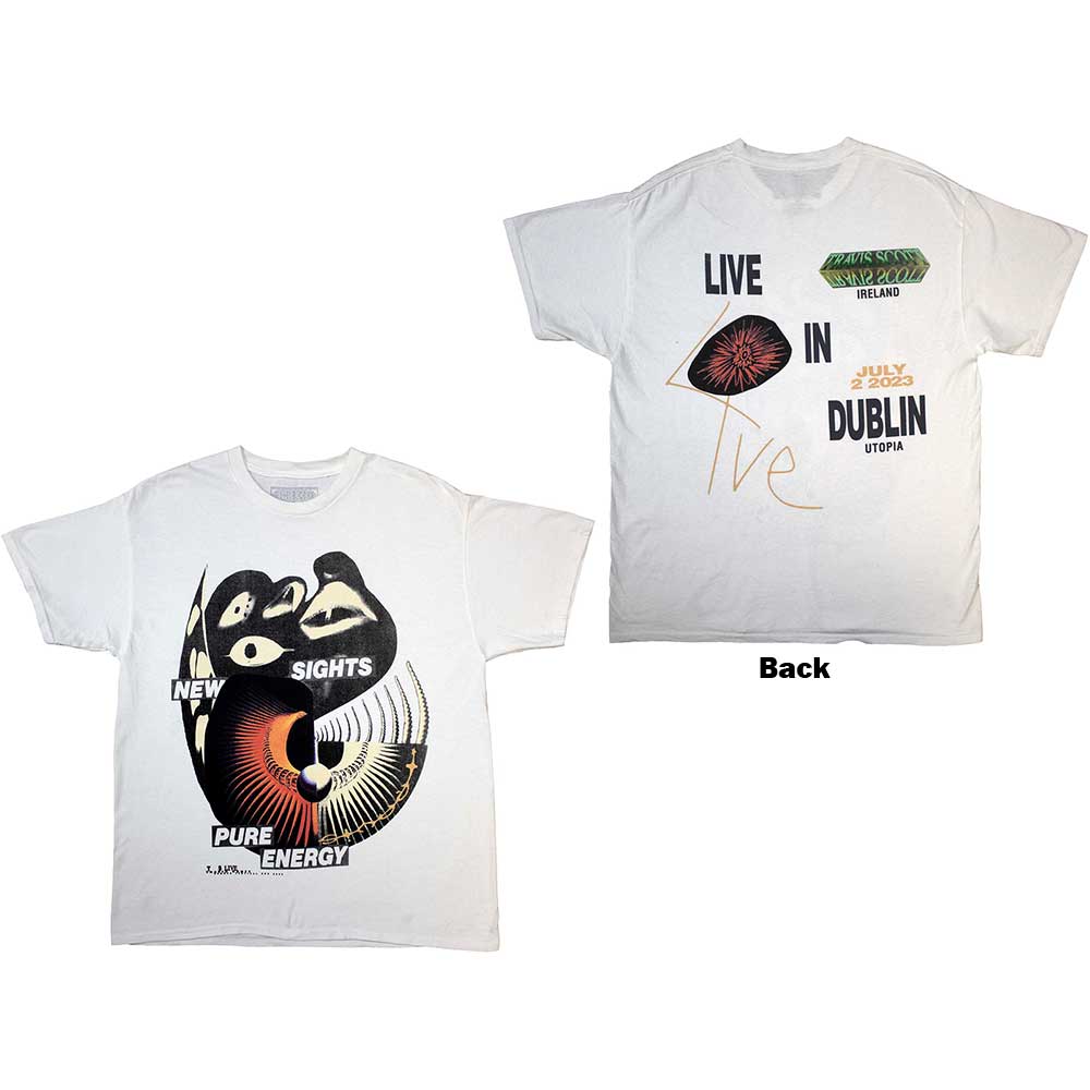 Travis Scott: Summer Run 2023 Dublin T-Shirt (Back Print)