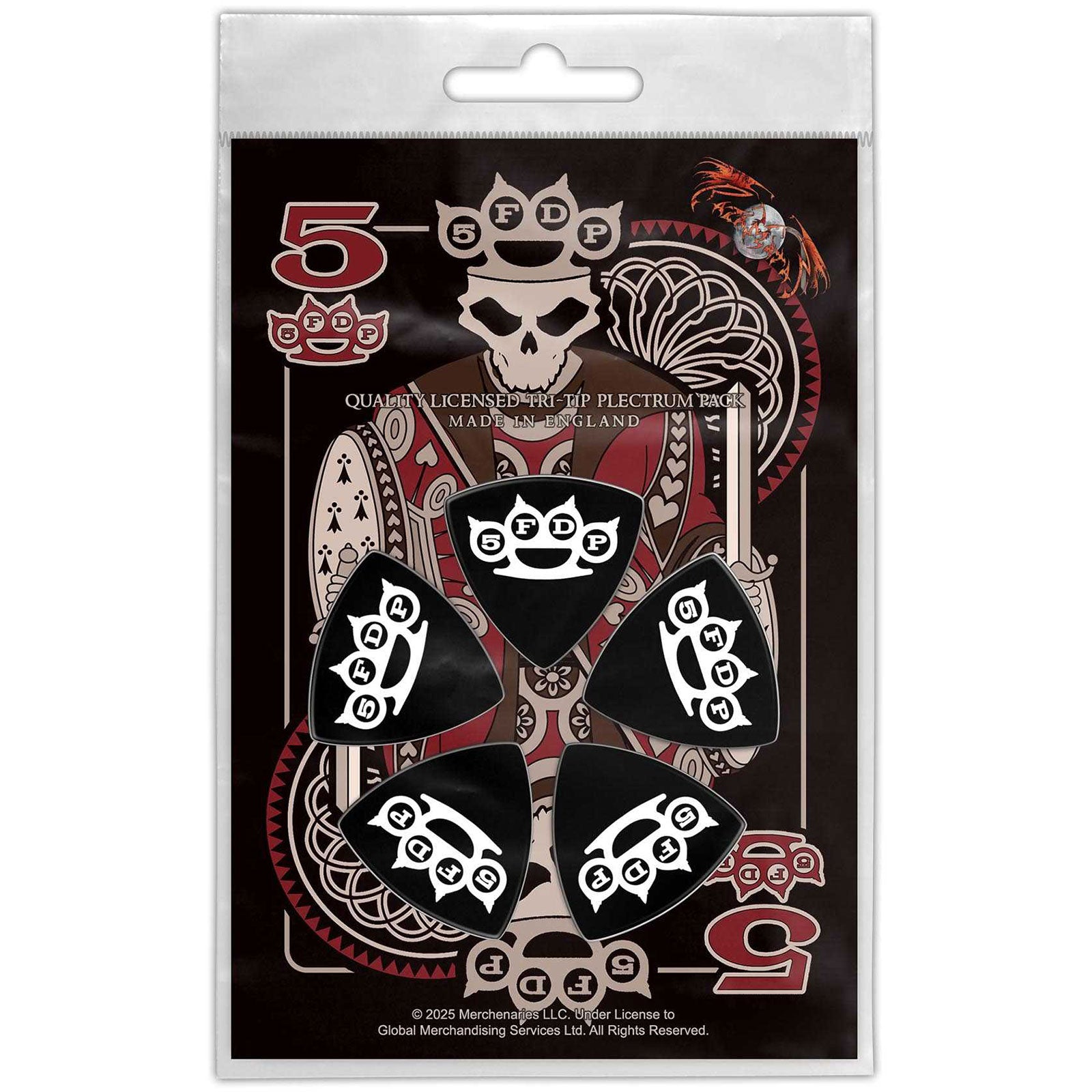Five Finger Death Punch: Knuckle Crown Plectrum – officielt merchandise