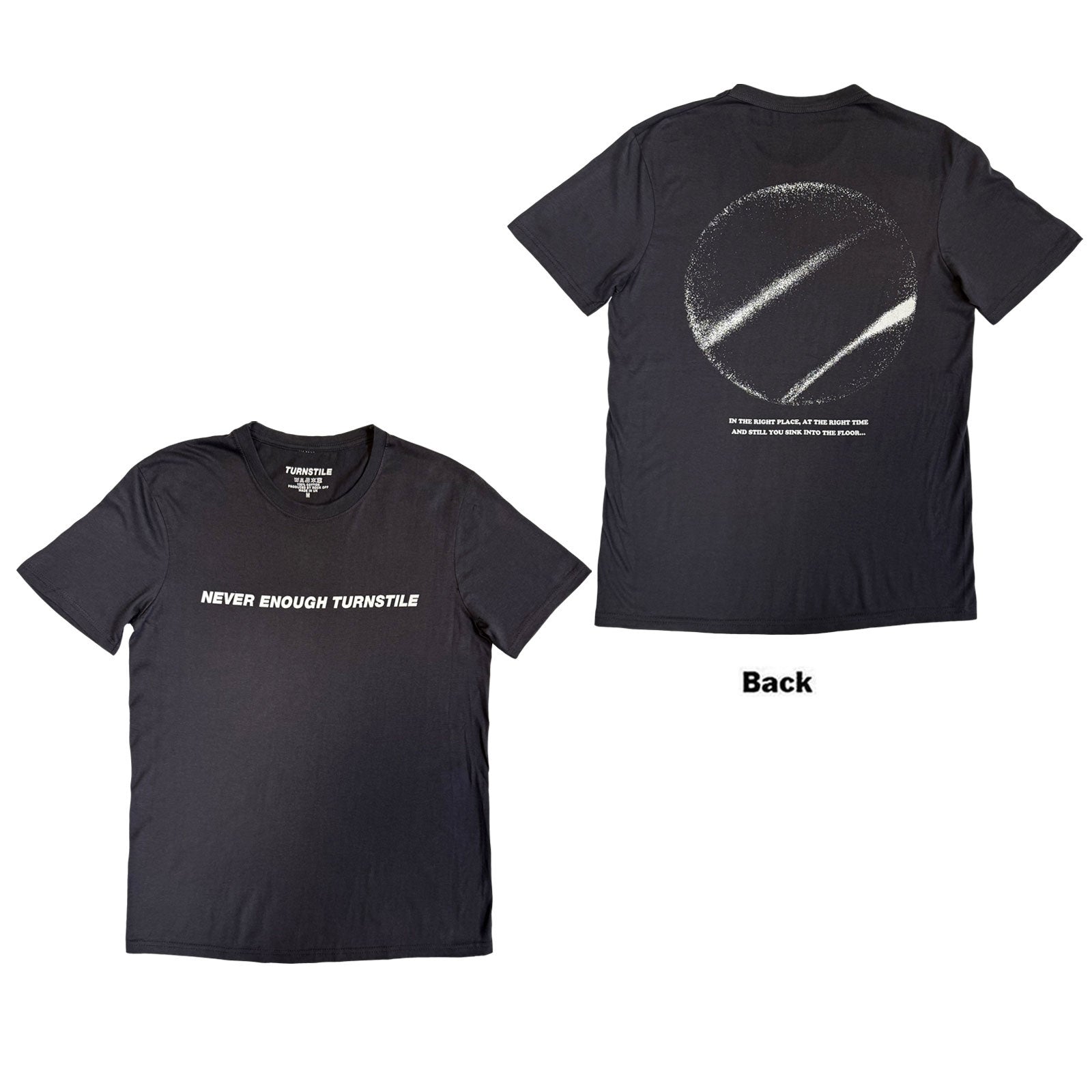 Turnstile: Right Place - Right Time (Charcoal Grey) T-shirt – officielt merchandise