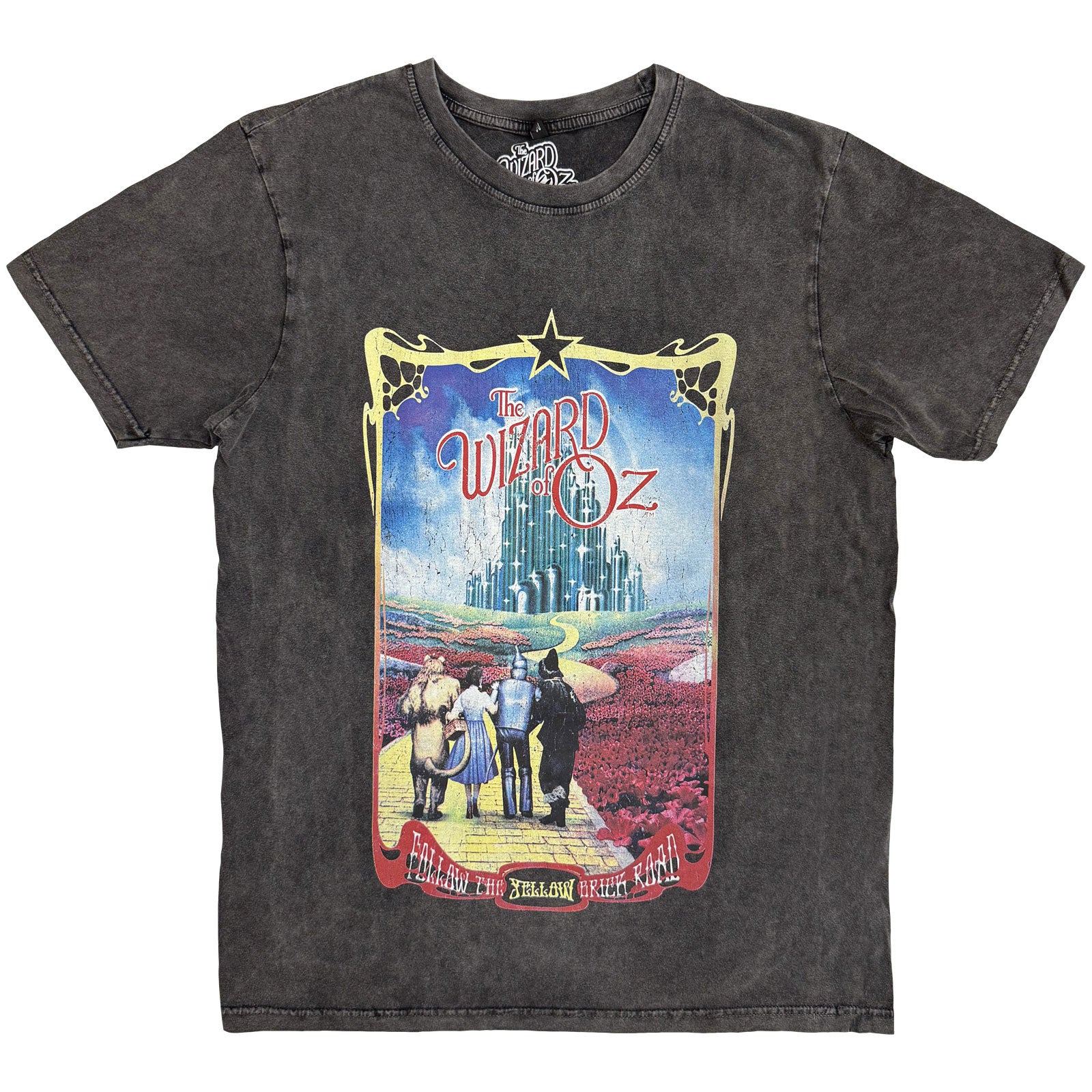 The Wizard of Oz: Yellow Brick Road Stone Wash T-Shirt (Wash)
