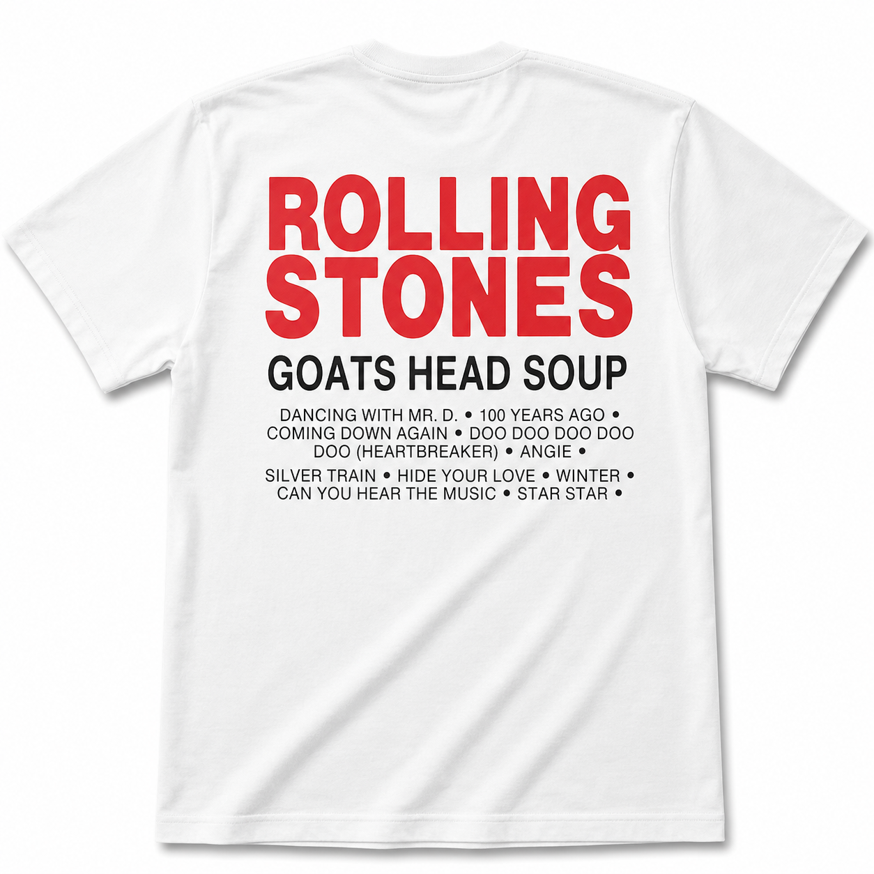The Rolling Stones: Goat Head Soup Tracklist T-Shirt