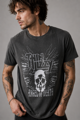 Thin Lizzy: Angel Of Death Stone Wash T-Shirt (Wash)