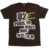 U2: I+E Paris Event 2015 (Brown) (Ex - Tour) T-shirt – officielt merchandise