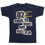 U2: I+E Paris Event 2015 (Light Navy Blue) (Ex - Tour) T-shirt – officielt merchandise