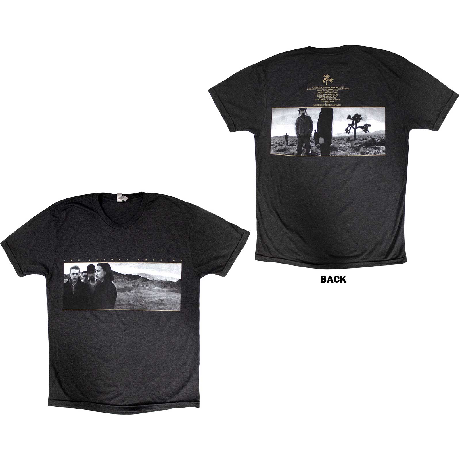 U2: Joshua Tree Dates 2017 T-shirt – officielt merchandise