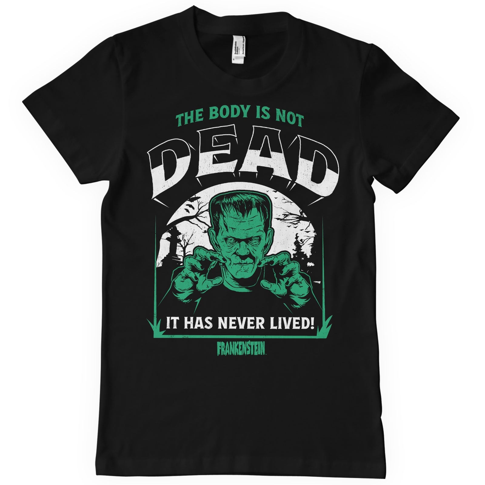 Frankenstein - The Body Is Not Dead T-Shirt T-Shirt fra Universal Monsters