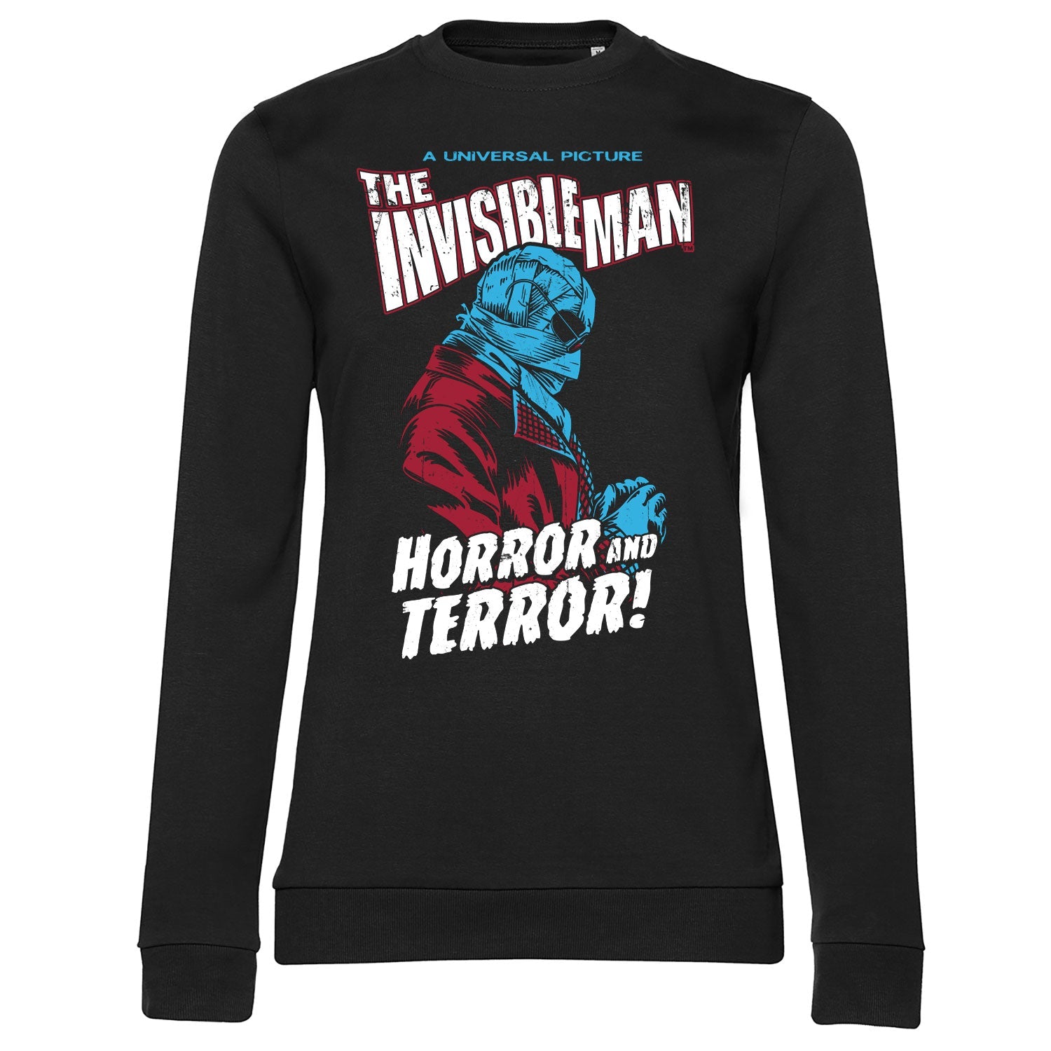 The Invisible Man Girly Sweatshirt Girly Sweatshirt fra Universal Monsters