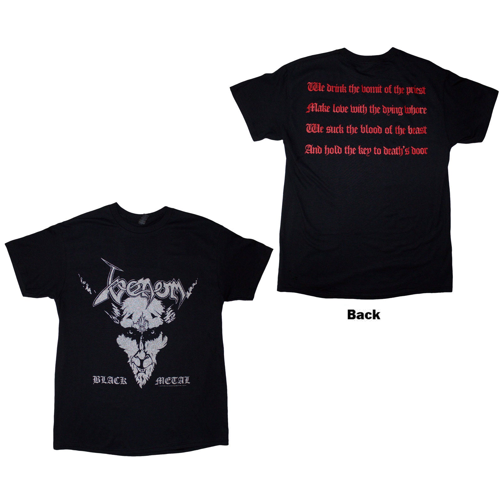 Venom: Black Metal T-Shirt (Back Print)