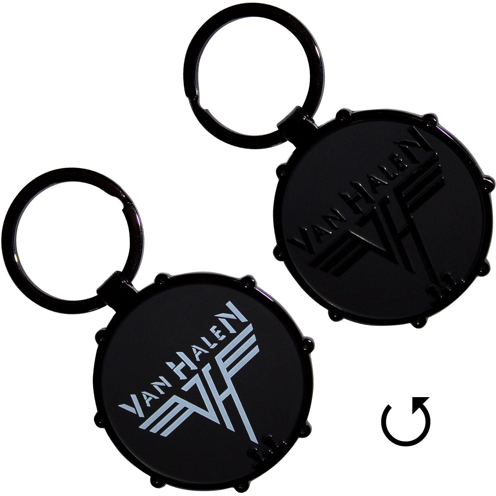Van Halen: Retro Logo Drum Double-Sided Keychain