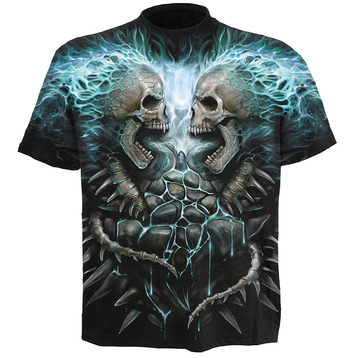 Spiral: Flaming Spine (All Over Print) T-shirt – officielt merchandise