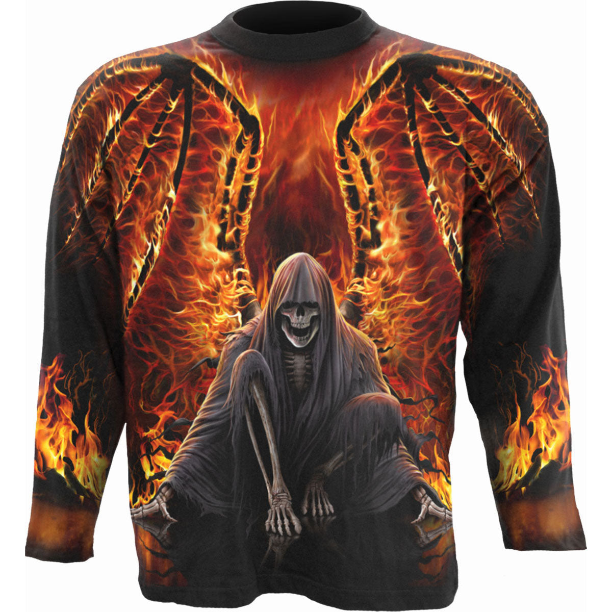 Spiral: Flaming Death (All Over Print) Long Sleeve – officielt merchandise