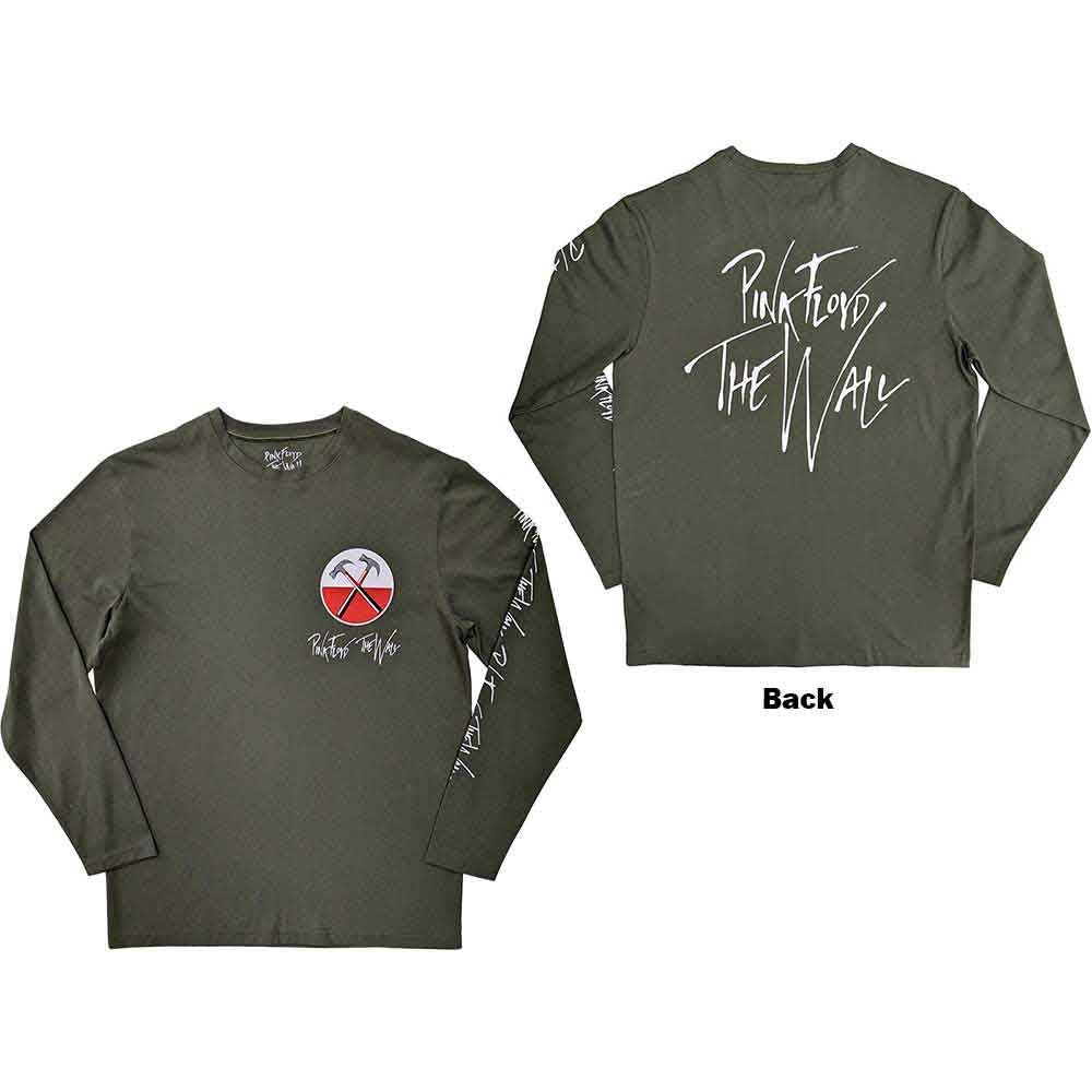 Pink Floyd: The Wall Hammers Logo (Back & Sleeve Print) Long Sleeve – officielt merchandise