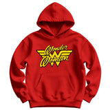 Wonder Woman Script Logo Kids Hoodie