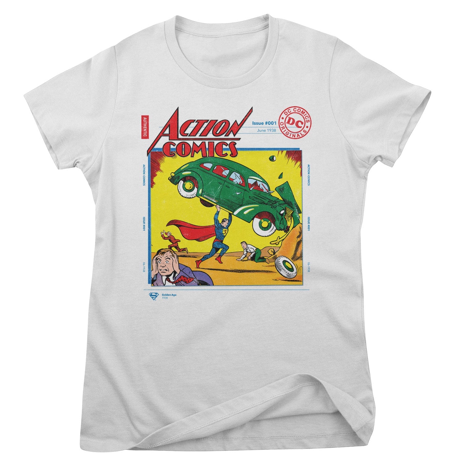 Superman in Action Comics Issue 001 Girly Tee