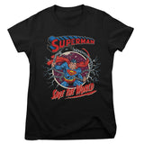 Superman - Save The World Girly Tee