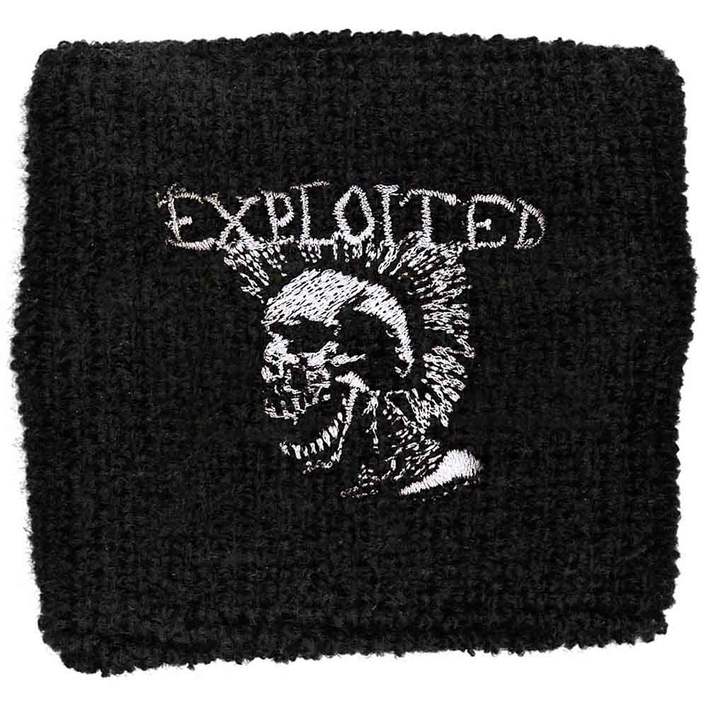 The Exploited: Mohican Skull Embroidered Wristband