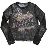 Whitney Houston: I'm Your Baby Long Sleeve Crop Top (Kvinder) (Mesh)