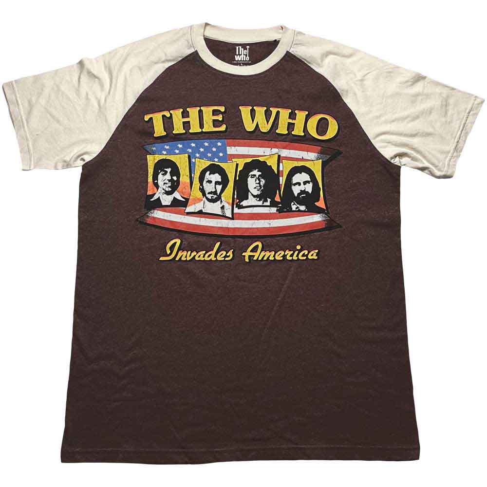 The Who: Invades America (Brown & Natural) T-shirt – officielt merchandise