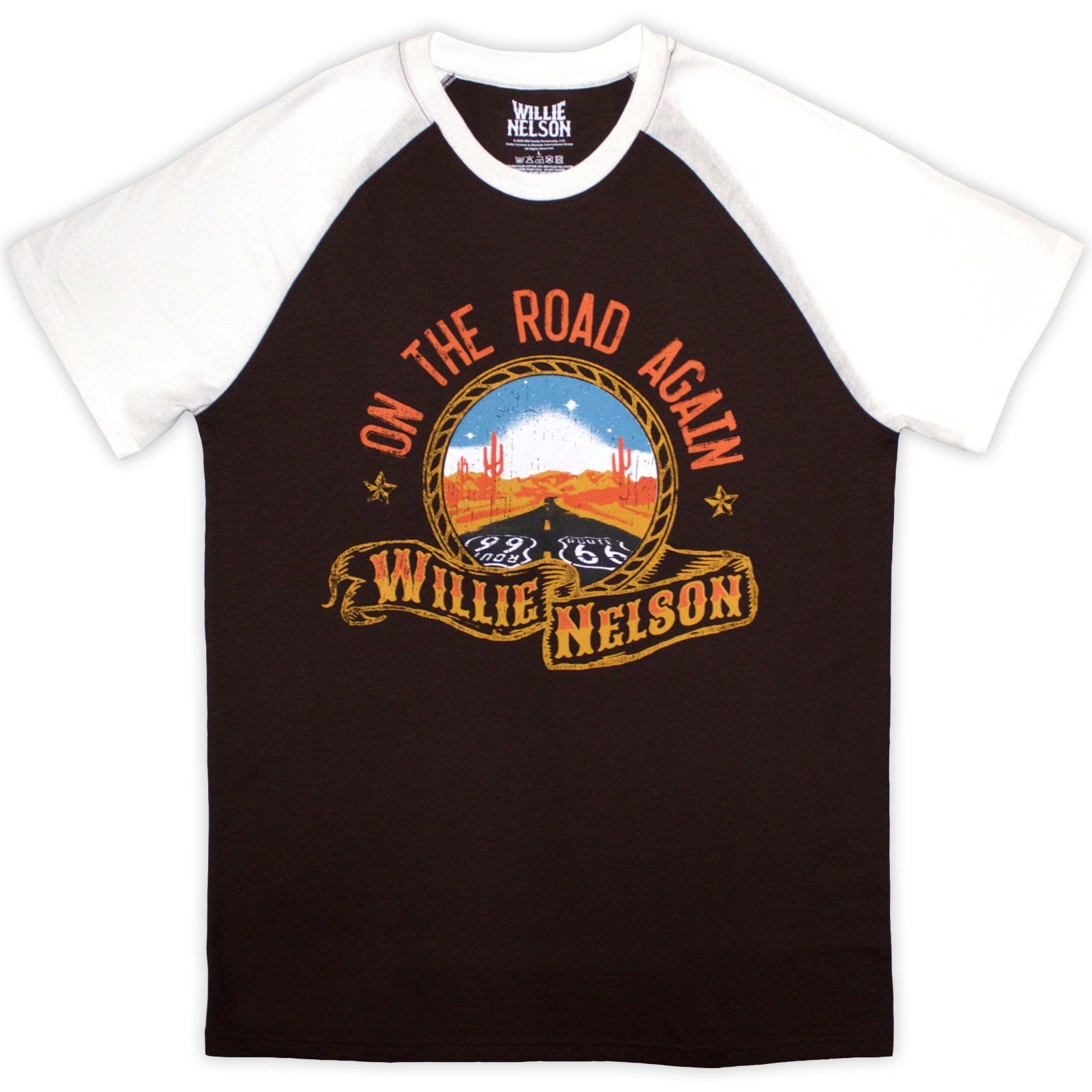 Willie Nelson: Route 66 T-shirt – officielt merchandise