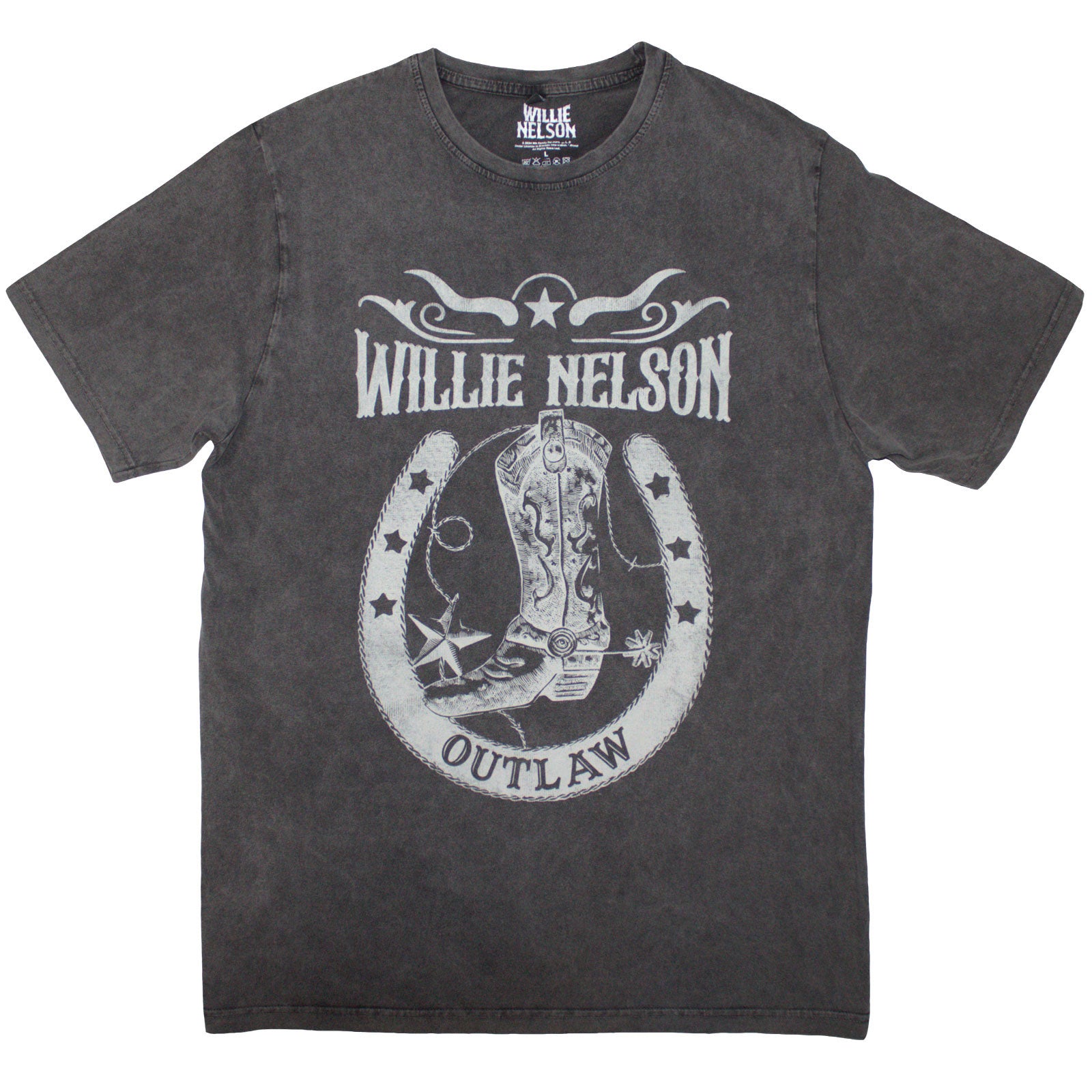 Willie Nelson: Outlaw Stone Wash T-Shirt (Wash)